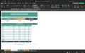Business finance dashboard spreadsheet with monthly overview table and totals