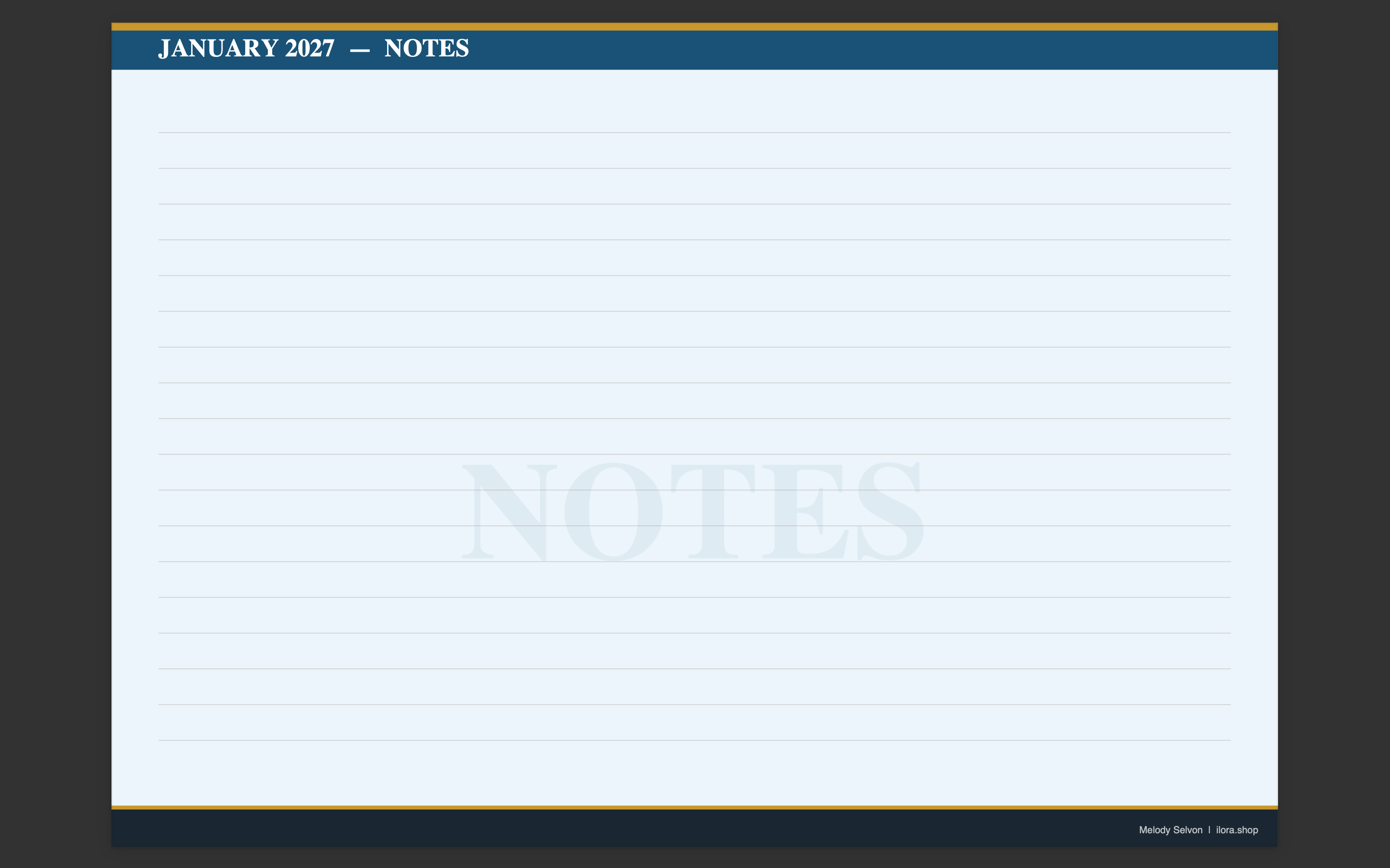 Mauritius 2027 Wall Calendar WITH NOTES
