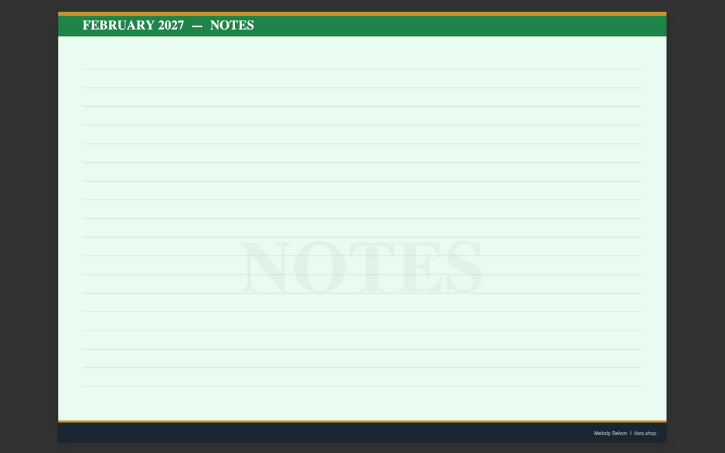 Mauritius 2027 Wall Calendar WITH NOTES